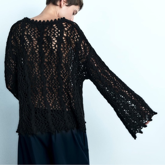 Zara openwork knit sweater - Picture 3 of 8